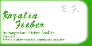 rozalia fieber business card